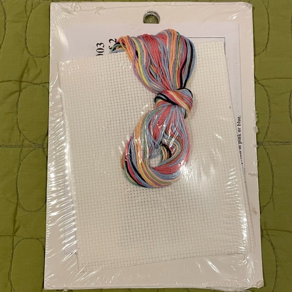 Janlynn Needlecraft Special Moments Mini Cross Stitch Kit 5"X7" Baby Footprints - Picture 4 of 4